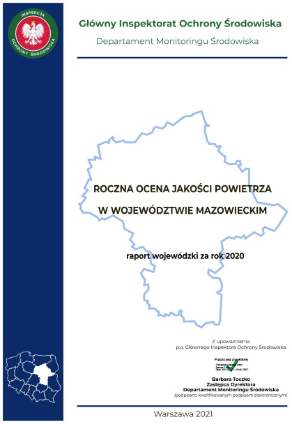 roczna ocena jakości powietrza za rok 2020